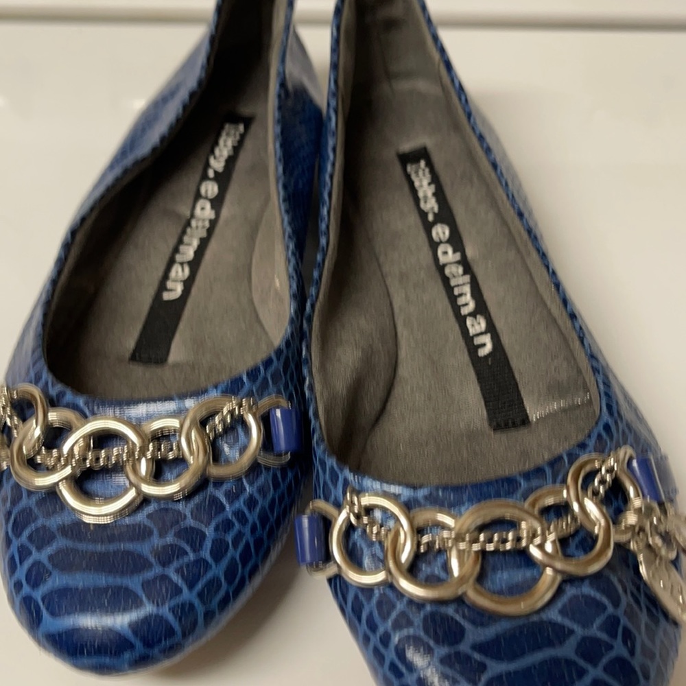 Blue flats by Libby Edelman.